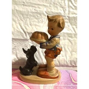 Hummel #9 "Begging his Share" Little Boy and Scottish Terrier Dog